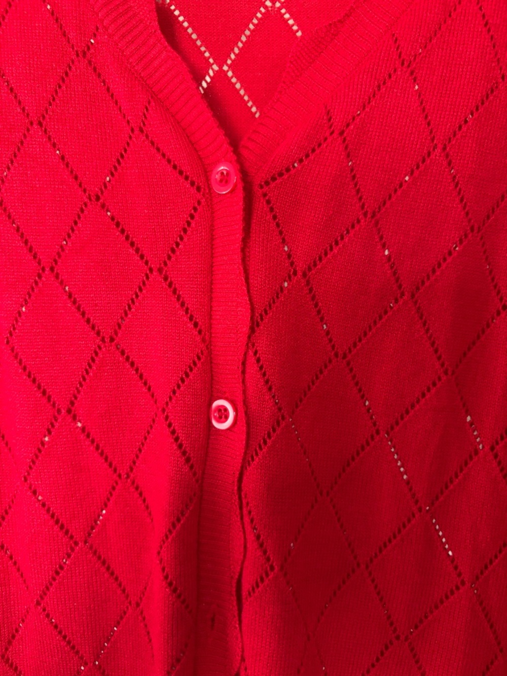 Rapbin, red cardigan, size XL